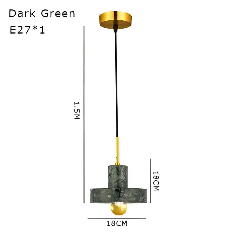 Green Marble Pendant Light