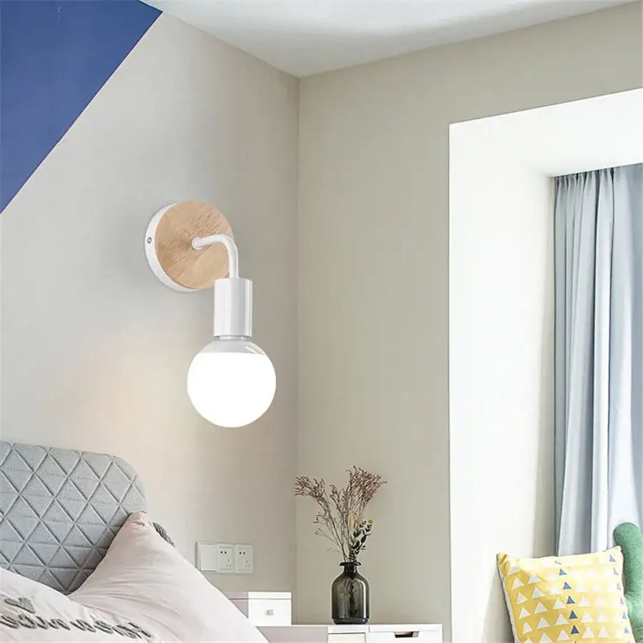 Black Iron Wall Sconce Alloy Construction for Bedrooms