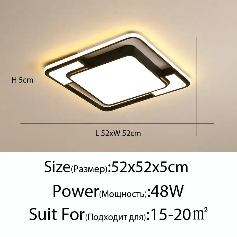 Black Rectangular Chandelier