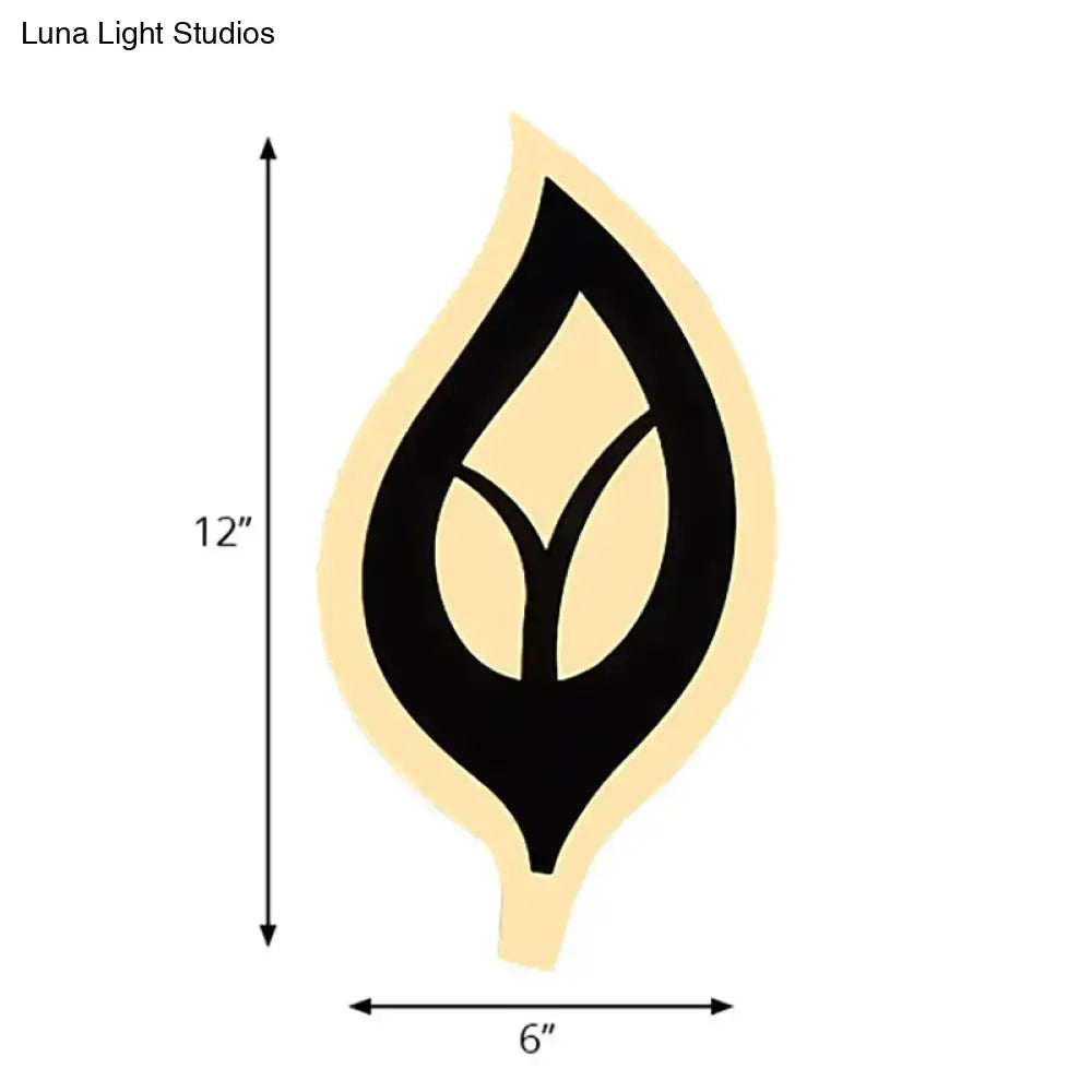 Black Leaf Wall Sconce