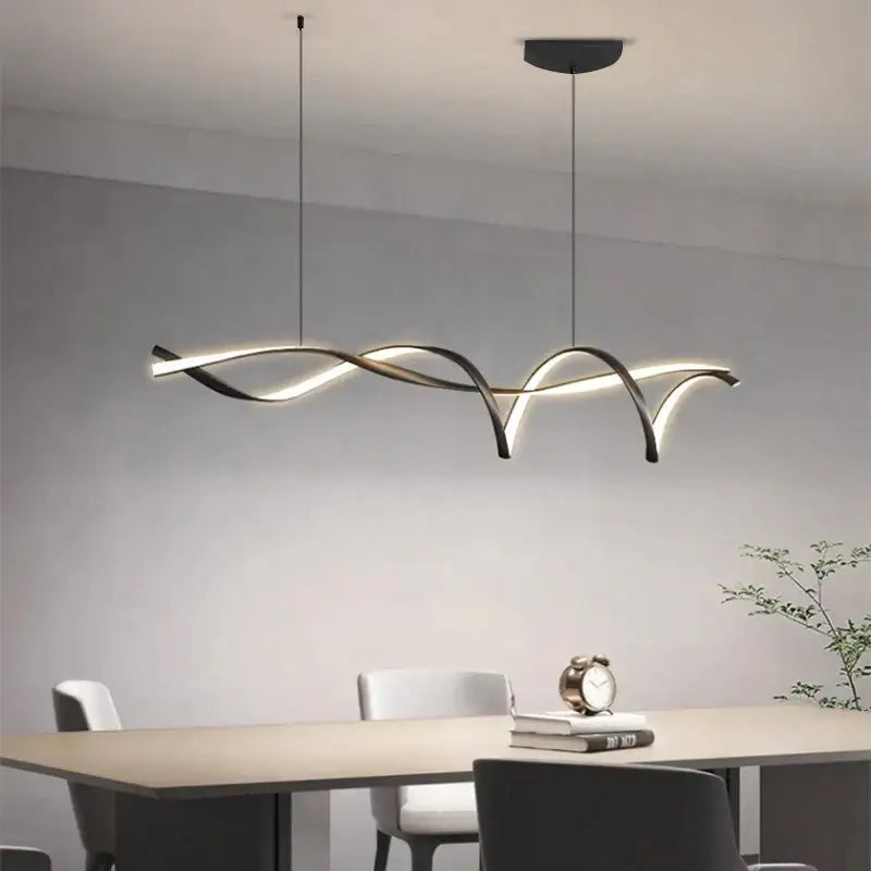 Black LED Pendant Chandelier Alexa 1160mm