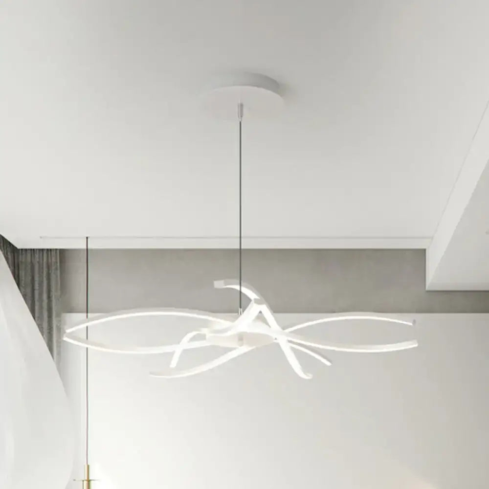 Black Floral LED Chandelier