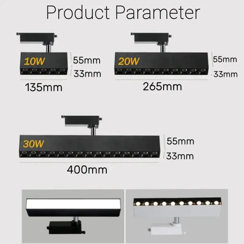Black Linear Adjustable Track Light