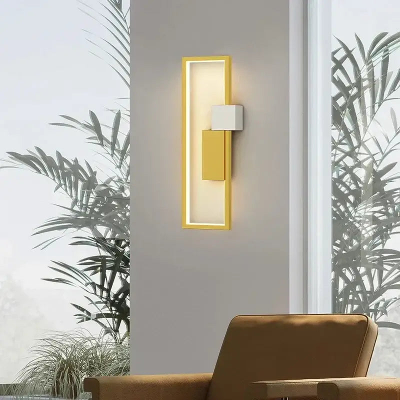 Black Minimalist Wall Lamp with Dimming Feature