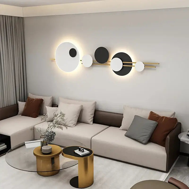 Black Geometric LED Lamp