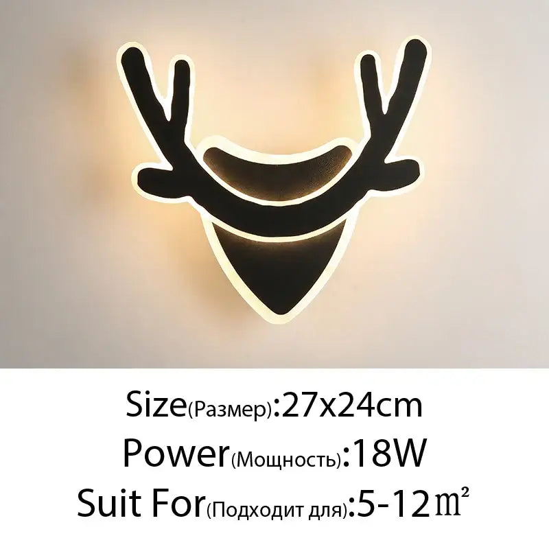 Black Sculptural LED Lamp