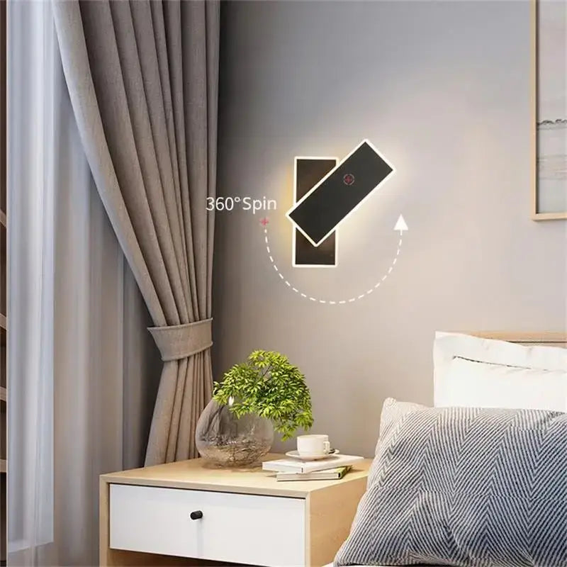 Black Sculptural LED Lamp