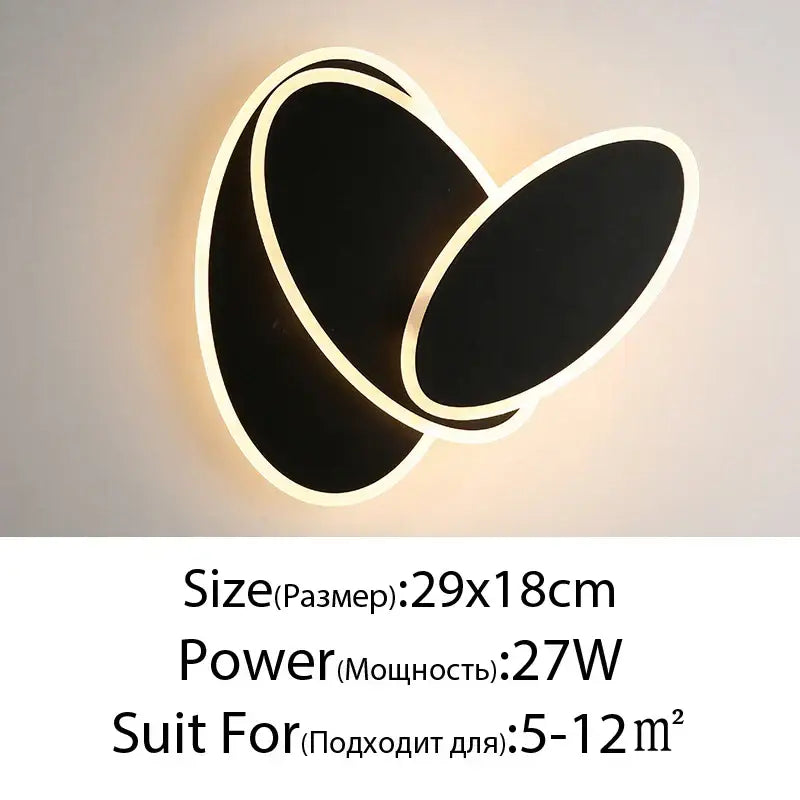 Black Sculptural LED Lamp