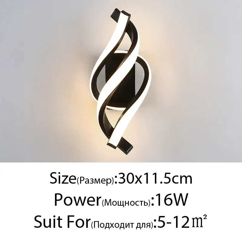 Black Sculptural LED Lamp