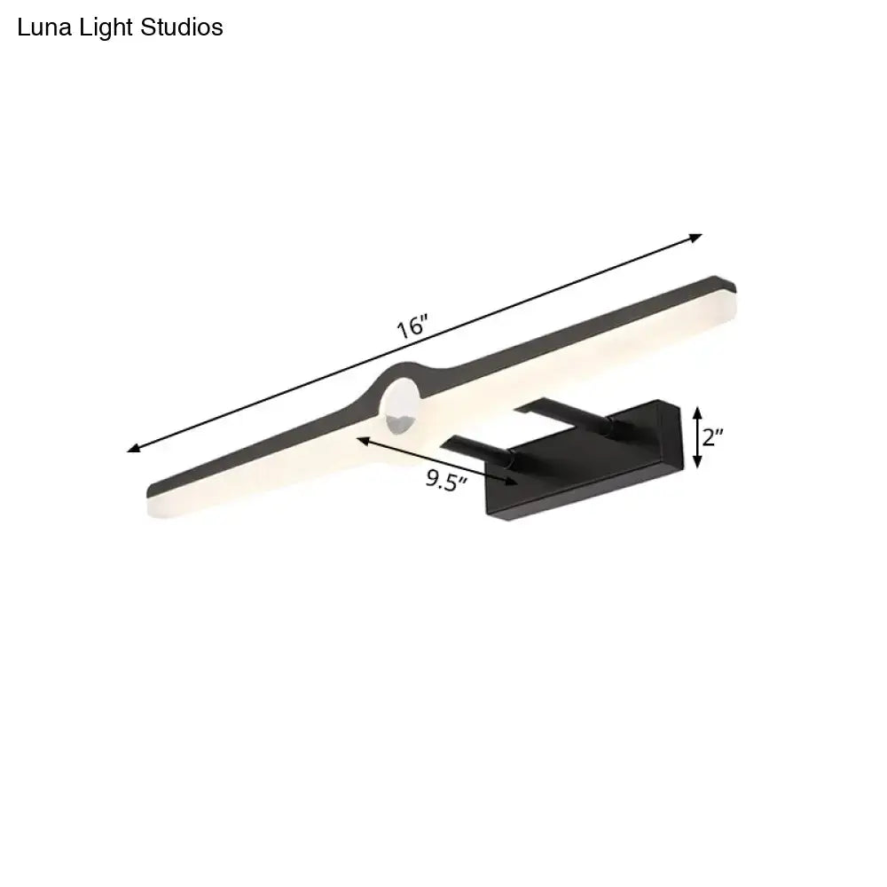 Black Modern Wall Light Aluminum Acrylic Build