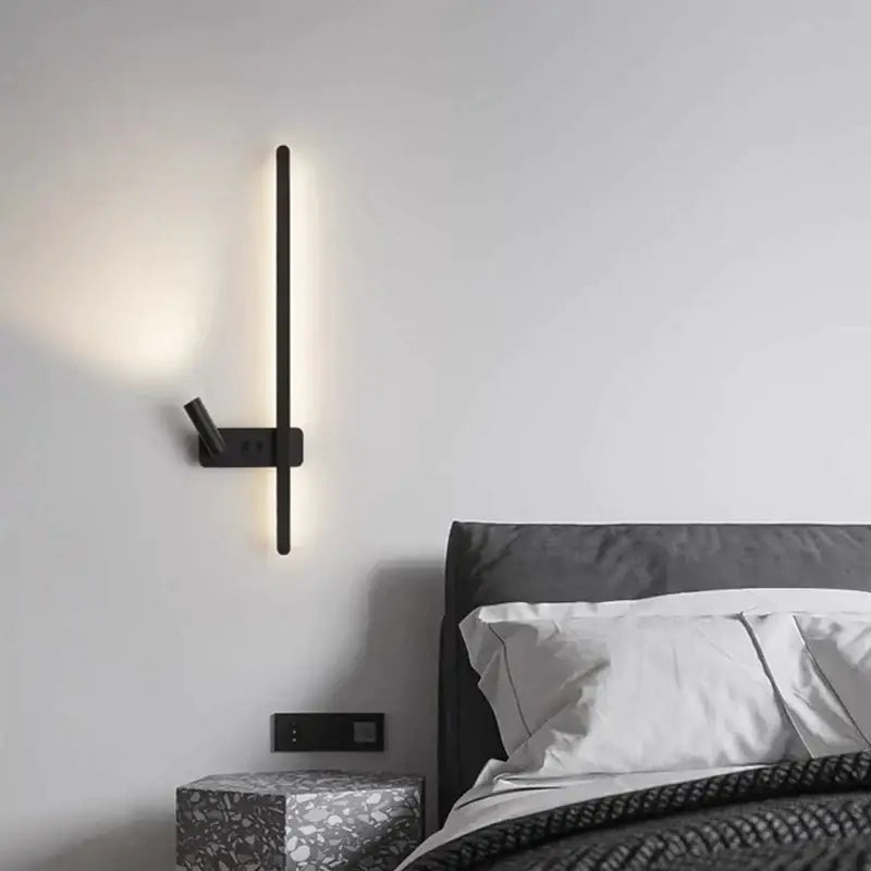 Black Adjustable Wall Sconce Up To 122cm