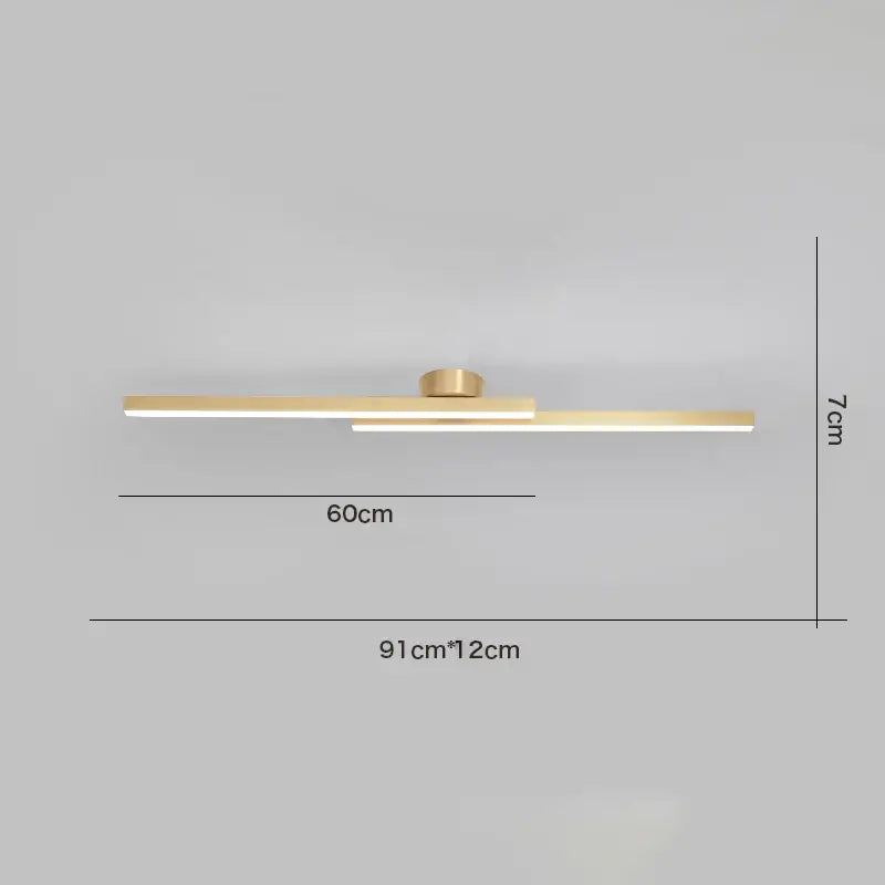 Black Linear 180cm Ceiling Light