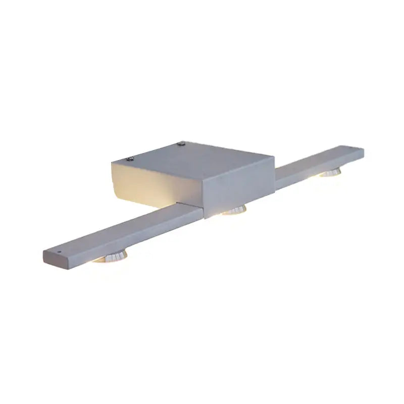 Black White Vanity Light Bold Linear Brown