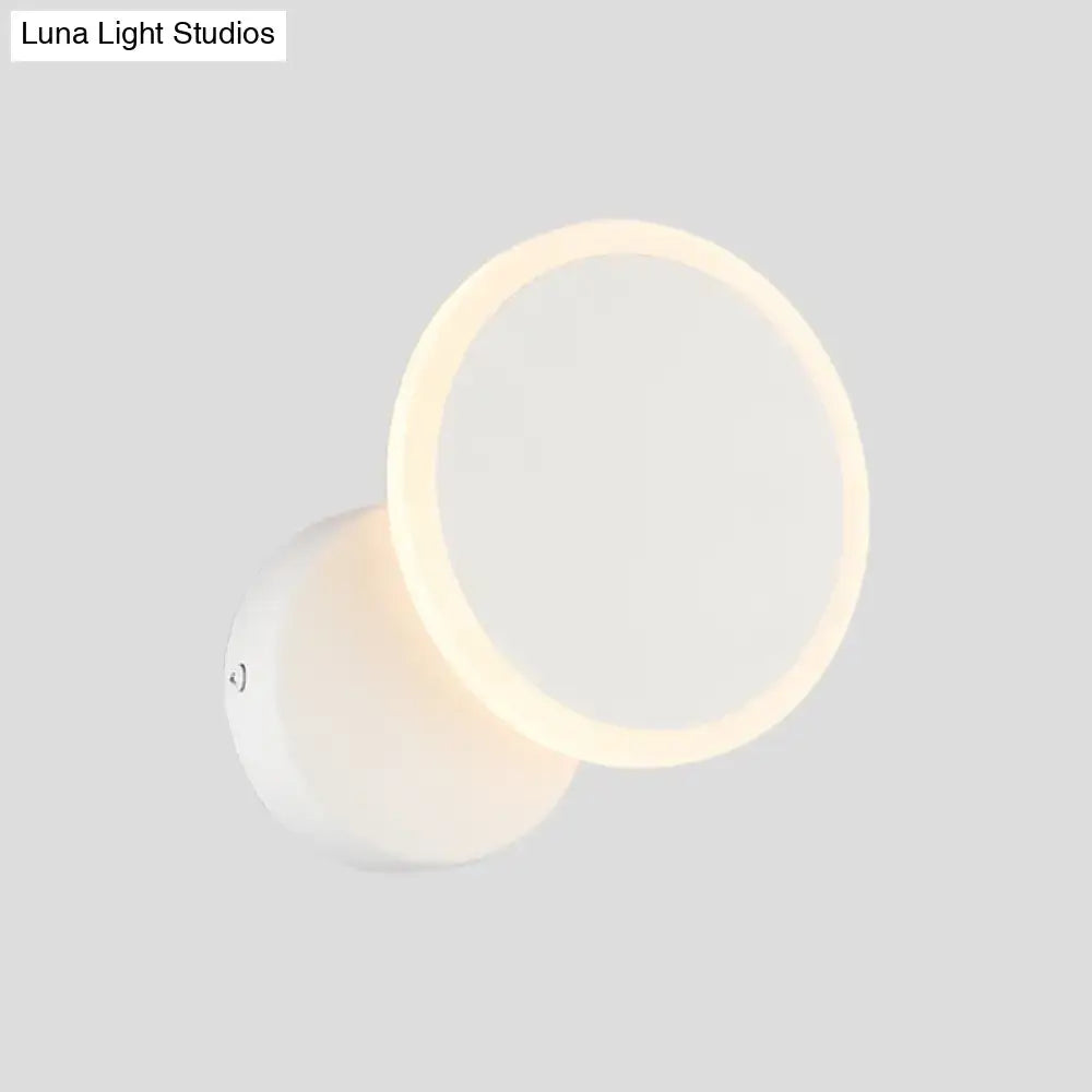 Black White LED Sconce