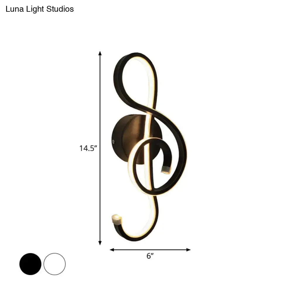 White Musical Note Lamp
