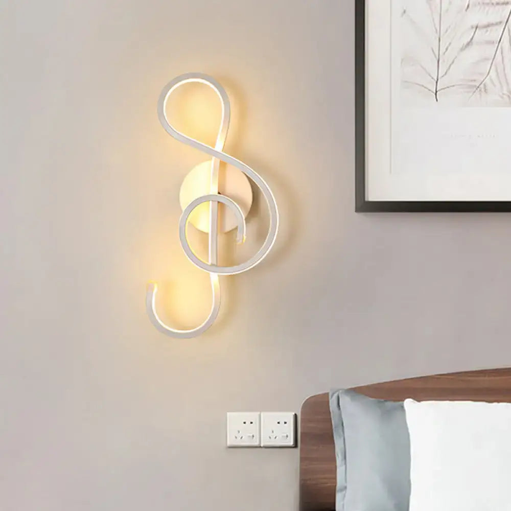 White Musical Note Lamp