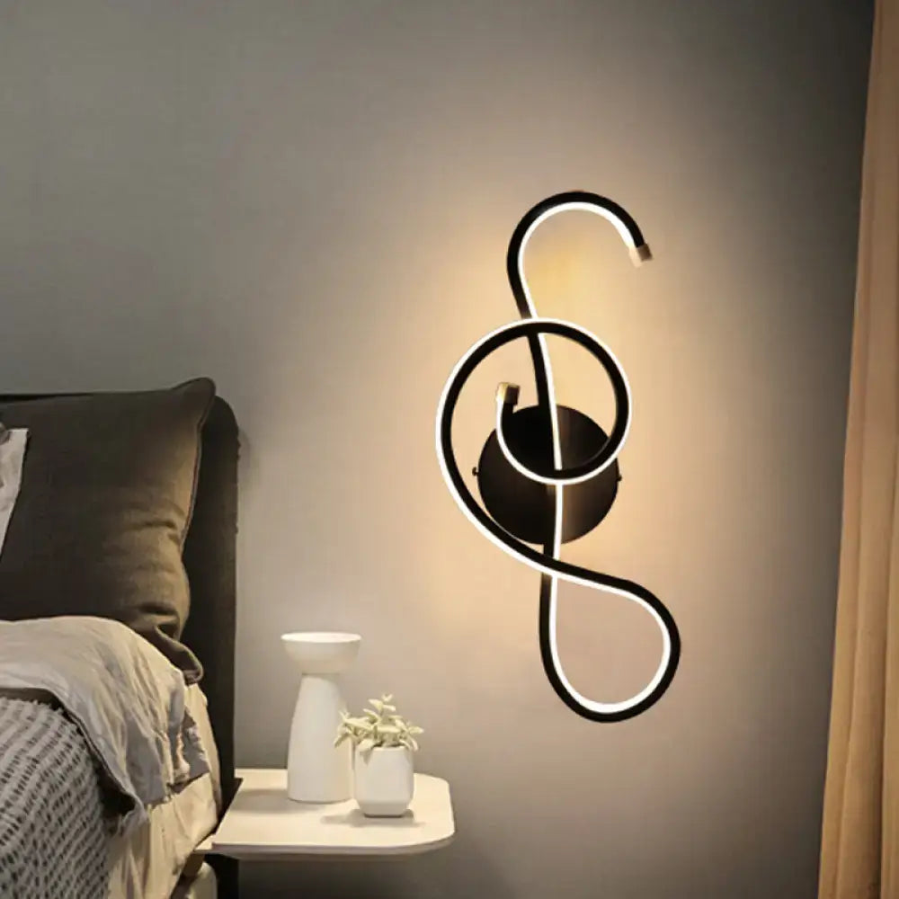 White Musical Note Lamp