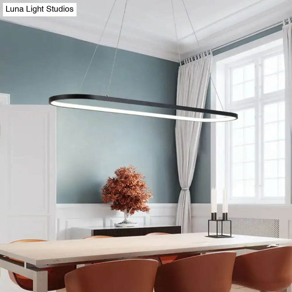 Black Oval Island Pendant