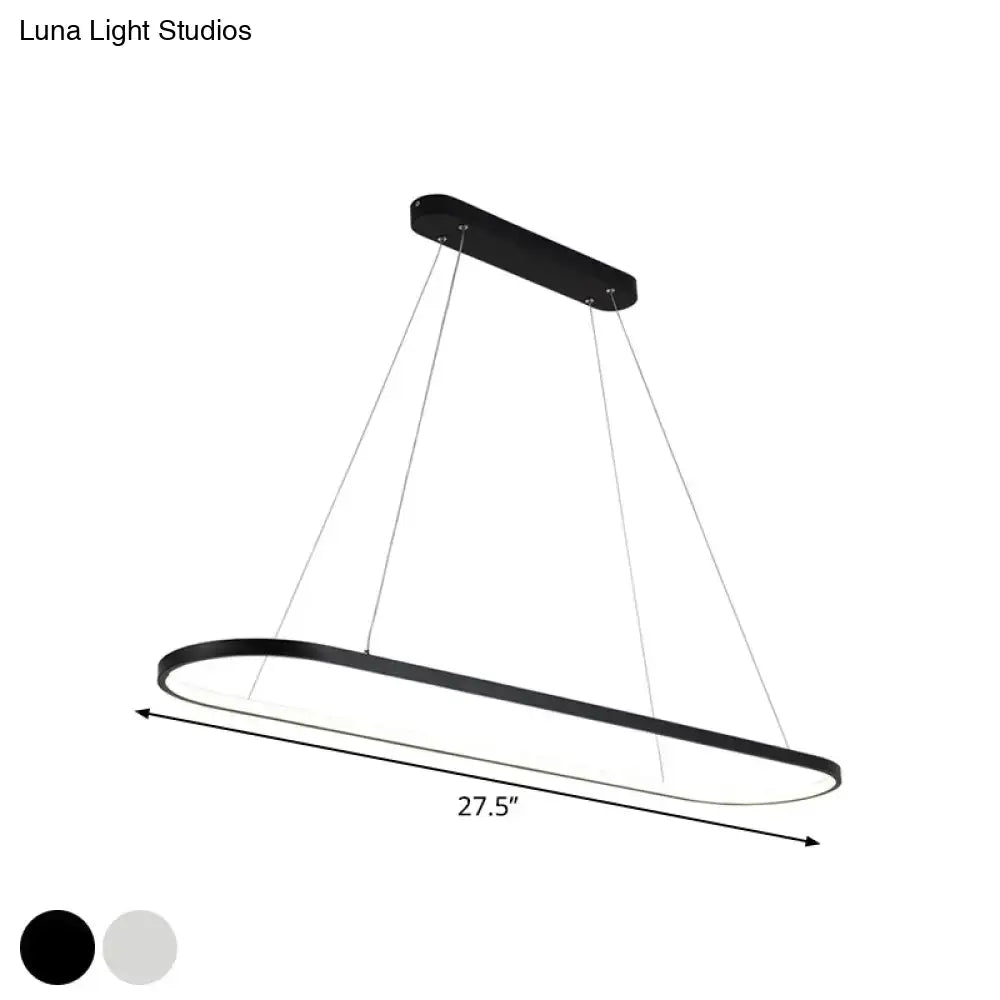 Black Oval Island Pendant