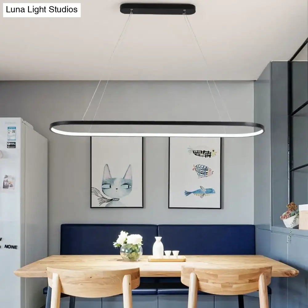 Black Oval Island Pendant