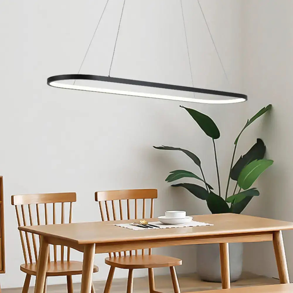 Black Oval Island Pendant
