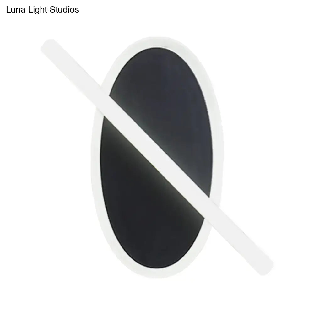 Black Oval LED Stairway Sconce