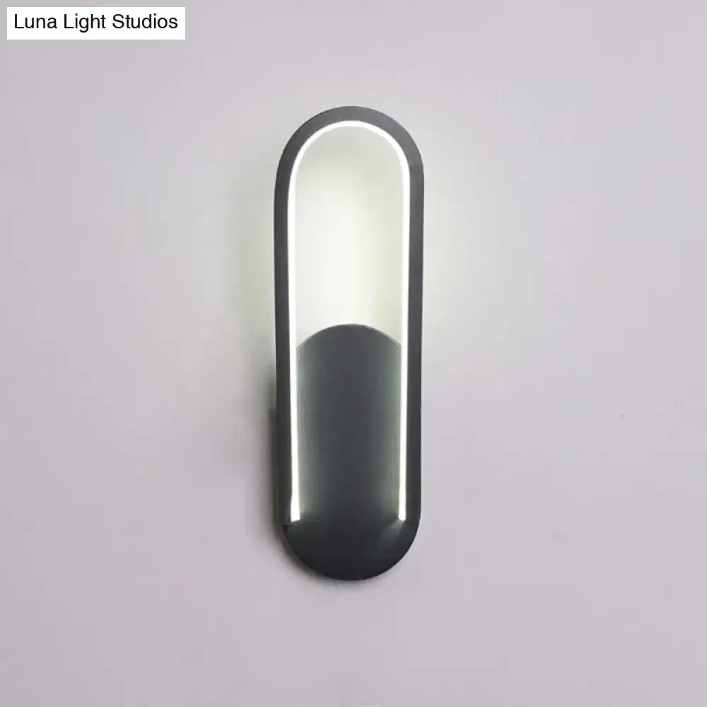 Black Metal Acrylic Parlor Wall Sconce