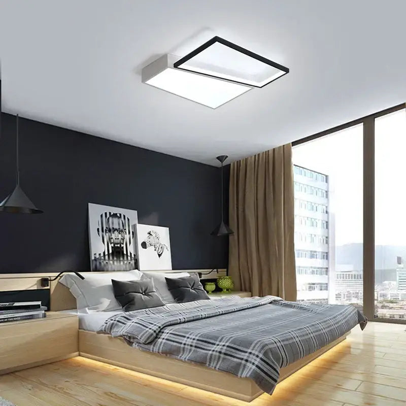 Black White Rectangular Light