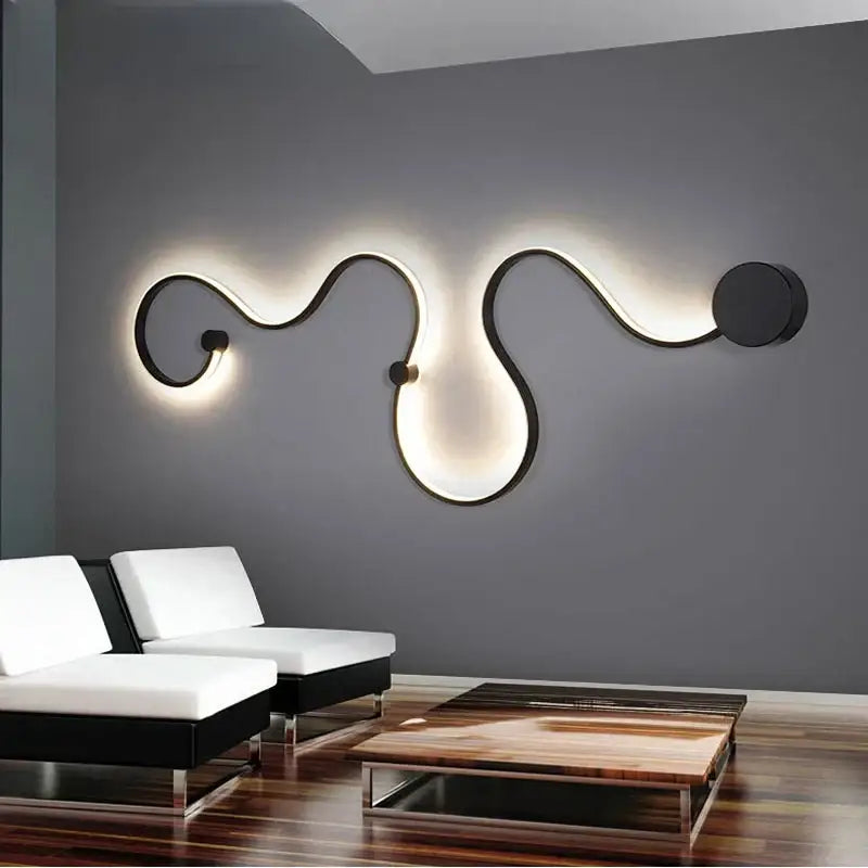 Black Sculptural Wall Lamps