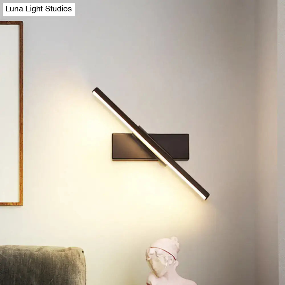 Black Slim LED Sconce