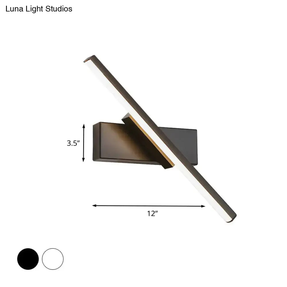Black Slim LED Sconce