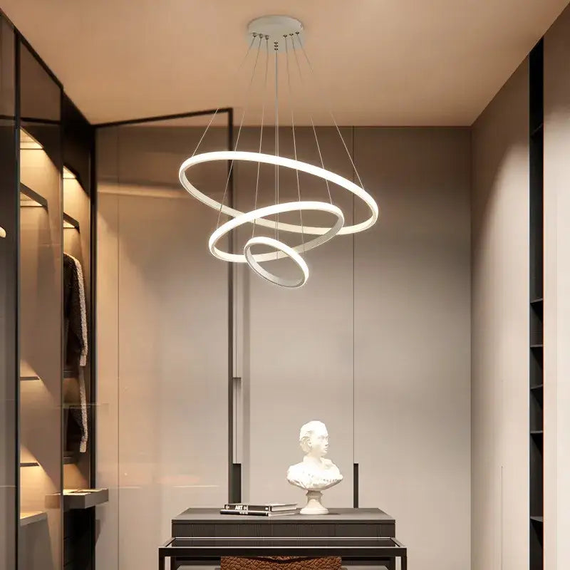 Black Spiral Pendant Chandelier