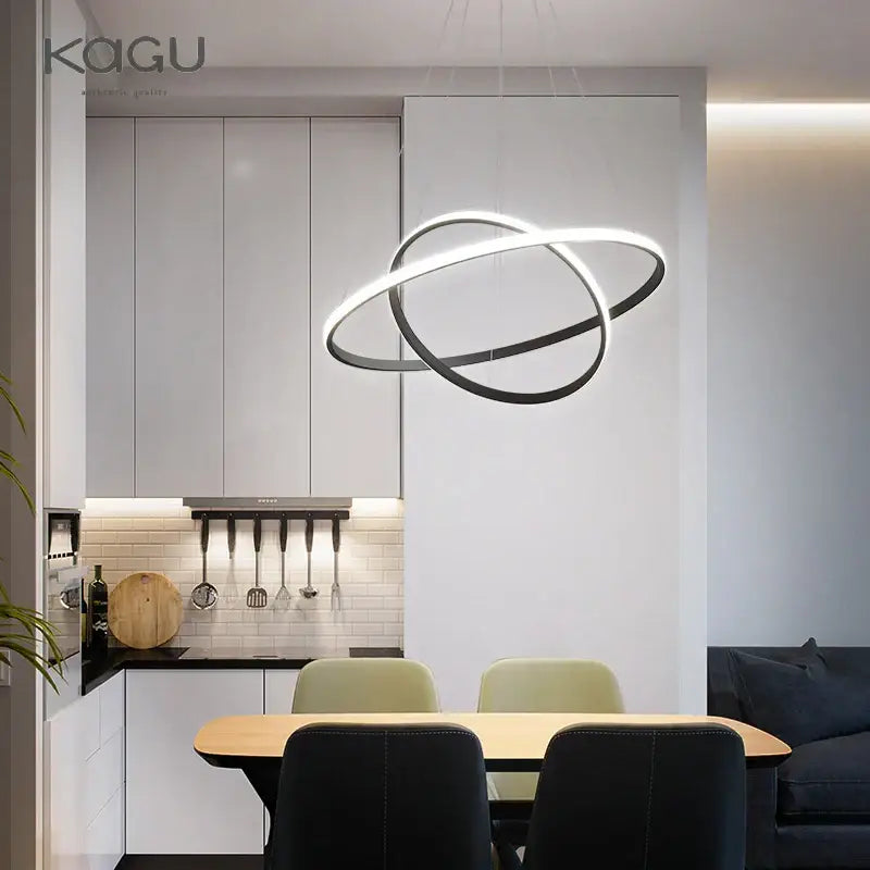 Black Spiral Pendant Chandelier
