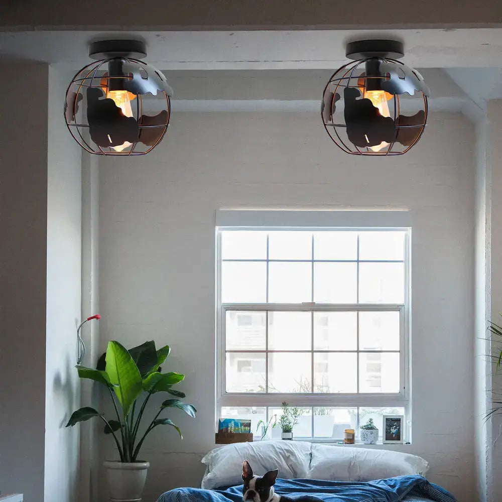 Black Globe Ceiling Shade