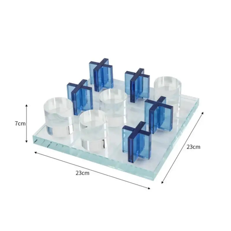 Blue Acrylic Chess Set