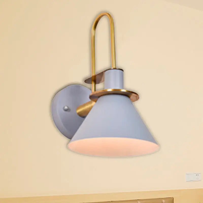 Brass Pyramid Wall Sconce