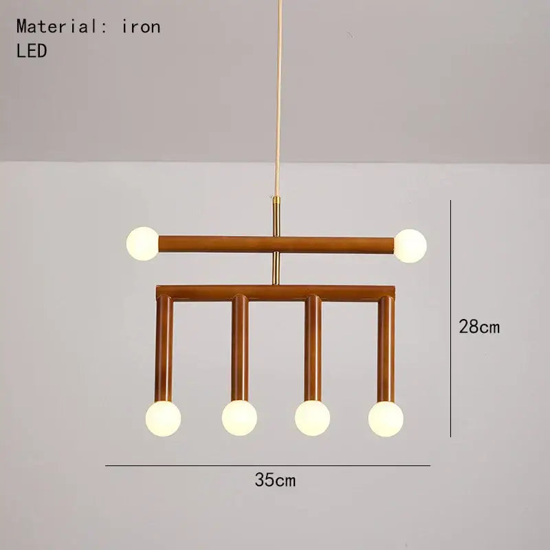 Blue Wood Pendant Lamp