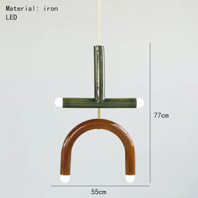 Blue Wood Pendant Lamp