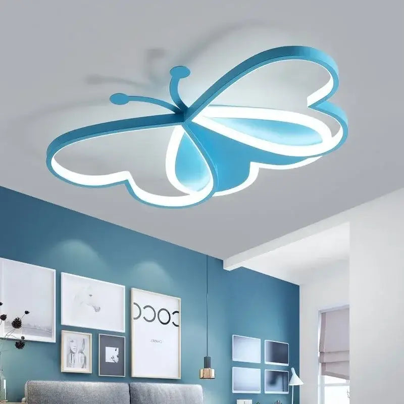 Blue Butterfly Ceiling Light