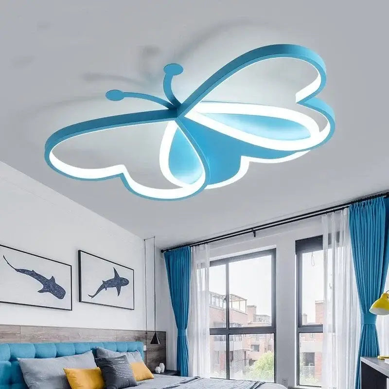 Blue Butterfly Ceiling Light