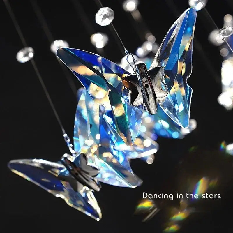 Clear Butterfly Crystal Chandelier
