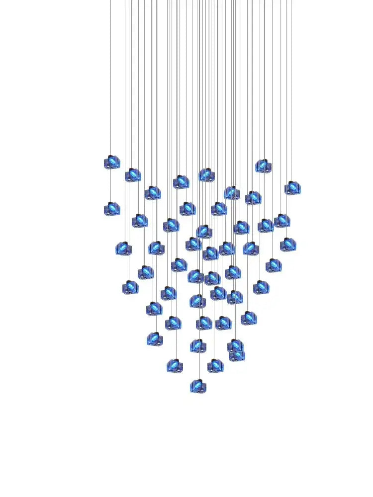 Crystal Cube Geometric Pendant Light