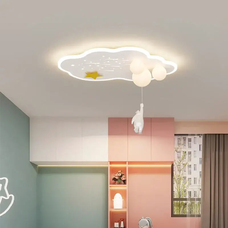Blue Cloud Airplane Chandelier