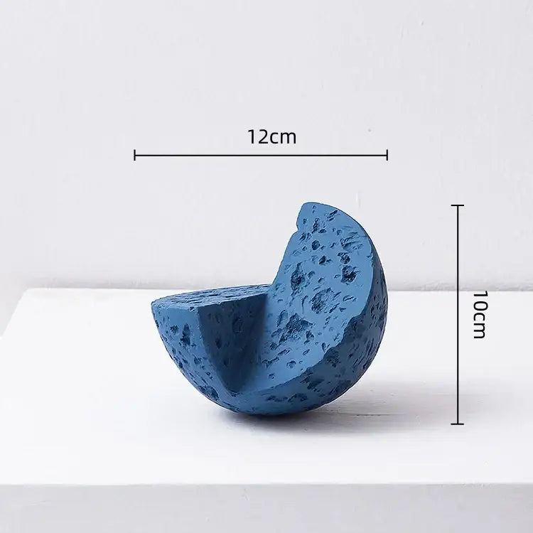 Blue Geometric Sculpture Stack
