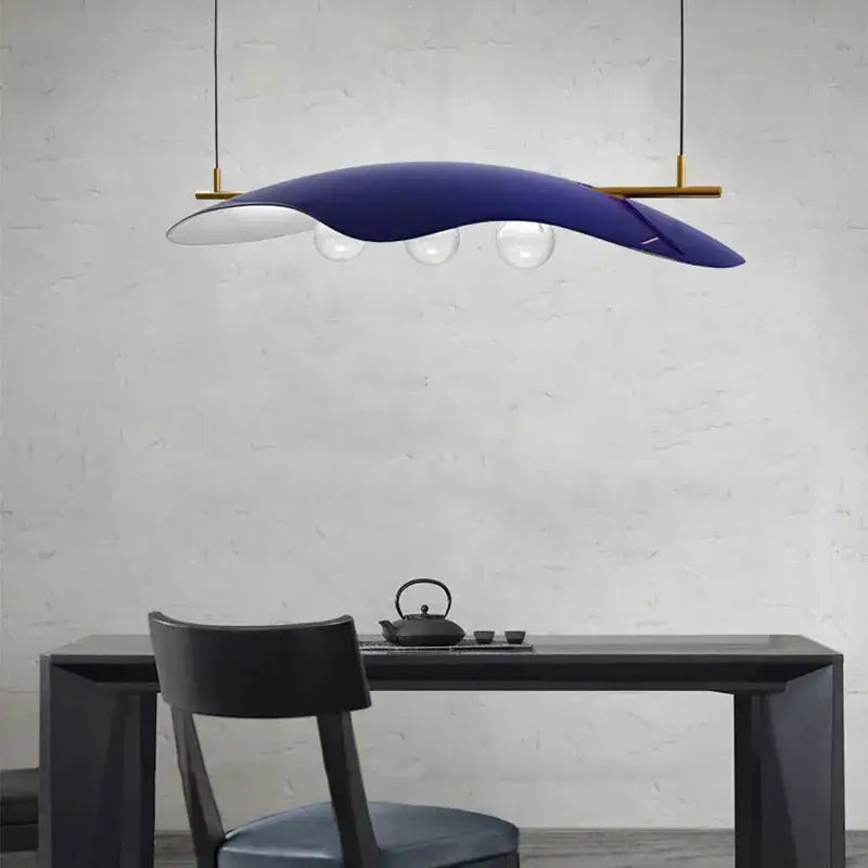 Blue Glass Bubble Chandelier