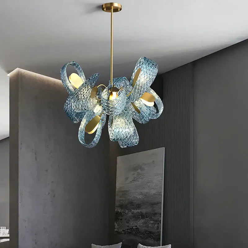 Blue Glass Pendant Lamps