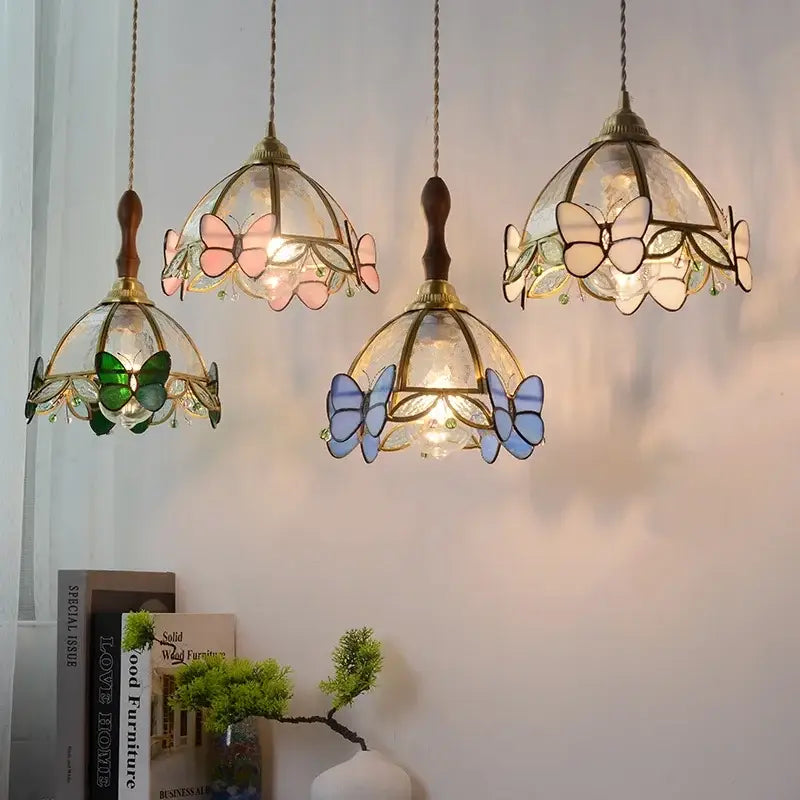 Butterfly Glass Pendant Light