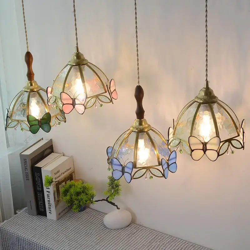 Butterfly Glass Pendant Light