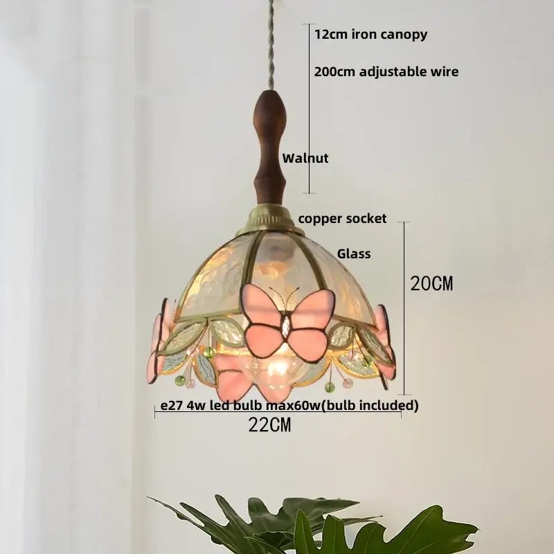 Butterfly Glass Pendant Light