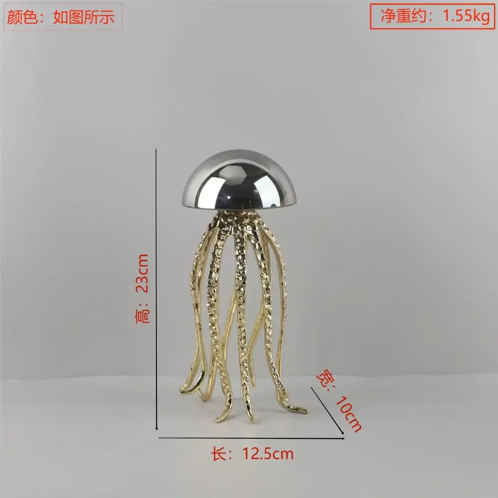Crystal Jellyfish Sculpture Decor
